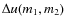 $\Delta u(m_1,m_2)$