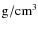 ${\rm g/cm}^3$