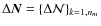 $\Delta \vec{N}= \{\Delta \ensuremath{\mathcal{N}}\}_{k=1,n_m}$