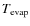 $T_{\rm evap}$
