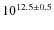 $10^{12.5\pm0.5}$