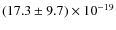 $(17.3\pm9.7) \times 10^{-19}$