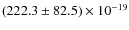 $(222.3\pm82.5) \times 10^{-19}$