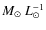 $M_{\odot}~L_{\odot}^{-1}$