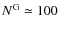 $N^{\rm G}\simeq100$