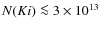 $N({K {\sc i}}) \la 3\times10^{13}$