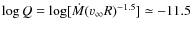 $\log Q = \log [\dot{M} (v_\infty
R)^{-1.5}] \simeq -11.5$