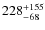 $\rm 228^{+155}_{-68}$