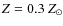 $Z = 0.3~Z_{\odot}$