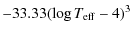 $\displaystyle -33.33(\log T_{\rm eff} - 4)^3$