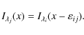 \begin{displaymath}
I_{\lambda_j}(x) = I_{\lambda_i}(x- \varepsilon_{ij}).
\end{displaymath}