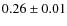 $0.26 \pm 0.01$