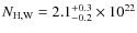 $N_{\rm H,W}=2.1^{+0.3}_{-0.2}\times 10^{22}$