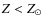 $Z < Z_{\odot}$