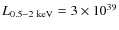 $L_{0.5{-}2~{\rm keV}}=3\times 10^{39}$