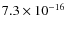 $7.3\times 10^{-16}$