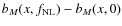 $b_M(x,f_{\rm NL})-b_M(x,0)$