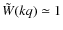 $\tilde{W}(kq)\simeq 1$