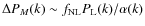 $\Delta P_M(k) \sim f_{\rm NL}P_{\rm L}(k) /\alpha(k)$