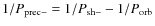 $1/{P}_{\rm prec-}= 1/{P}_{\rm sh-}-1/{P}_{\rm orb}$