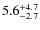 $\rm 5.6_{-2.7}^{+4.7}$