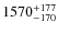 $\rm 1570_{-170}^{+177}$