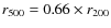 $r_{500}=0.66\times r_{200}$