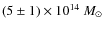 $(5\pm1)\times 10^{14}~M_\odot$