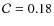 ${\cal C} = 0.18$