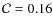 ${\cal C} = 0.16$