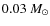 $0.03~M_\odot$