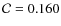 ${\cal C}=0.160$