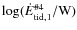 $\log(\dot{E}_{{\rm tid},1}^{{\rm \char93 4}}/{\rm W})$