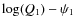 $\log(Q_1) - \psi_1$