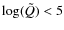 $\log(\tilde{Q}) < 5$
