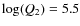 $\log(Q_2) = 5.5$