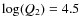 $\log(Q_2) = 4.5$