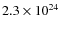 $ 2.3 \times 10^{24}$