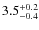 $\rm 3.5^{+0.2}_{-0.4}$