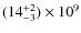 $(14^{+2}_{-3} )\times 10^{9}$