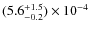 $(5.6^{+1.5}_{-0.2})\times 10^{-4}$