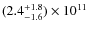 $(2.4^{+1.8}_{-1.6} )\times 10^{11}$