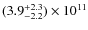 $(3.9^{+2.3}_{-2.2} )\times 10^{11}$