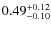 $\rm0.49 ^{+0.12}_{-0.10}$