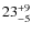 $\rm 23^{+9}_{-5}$
