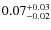 $\rm0.07^{+0.03}_{-0.02}$