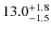 $\rm 13.0^{+1.8}_{-1.5}$