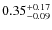 $\rm0.35^{+0.17}_{-0.09}$