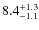 $\rm 8.4^{+1.3}_{-1.1}$