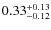 $\rm0.33^{+0.13}_{-0.12}$